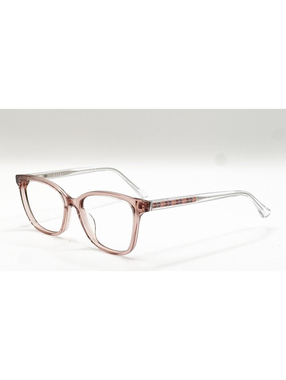 Nicole Miller Laguna C01 Nude Transparent Rectangle Eyeglass Frames 53-17-140